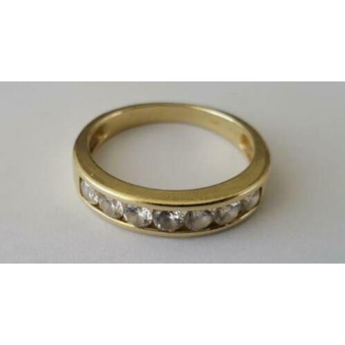 Mooie stevige gouden ring 14 karaats