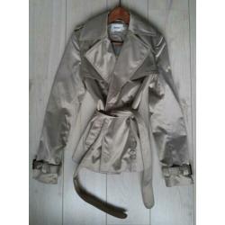 GESTUZ trenchcoat, tussenjas, goud, taupe,beige, mt.36/s