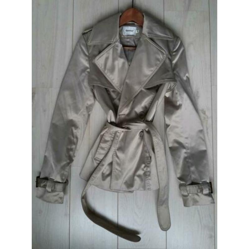 GESTUZ trenchcoat, tussenjas, goud, taupe,beige, mt.36/s