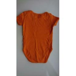 Leuke, oranje romper voor Koningsdag, maat 62-68