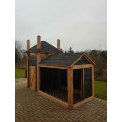 Landelijke douglas hondenkennel / hok maatwerk
