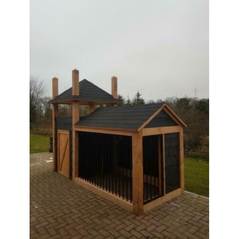 Landelijke douglas hondenkennel / hok maatwerk