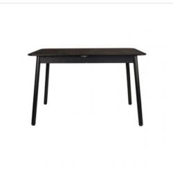 Zuiver Glimps Uitschuifbare Eettafel 120/162 Zwart