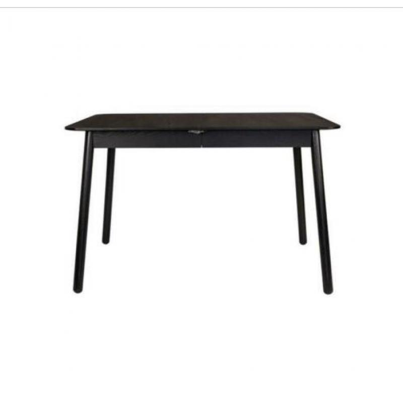 Zuiver Glimps Uitschuifbare Eettafel 120/162 Zwart