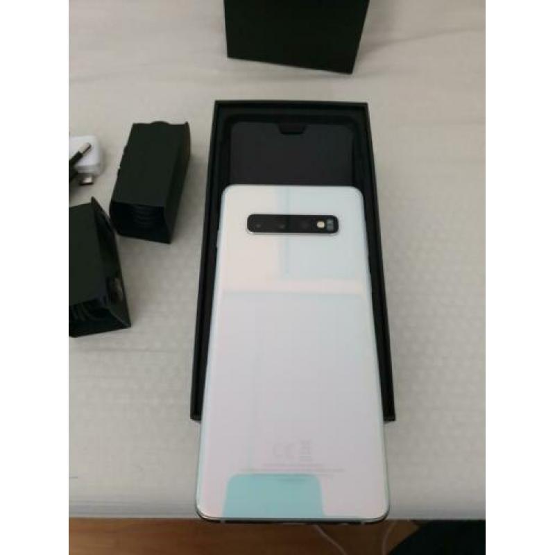 Samsung Galaxy S10 pearl white als nieuw, compleet