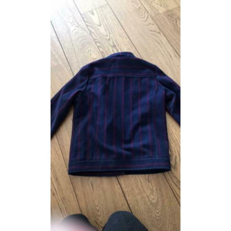 Nik&nik winterjas wol wollen paars blauw maat 152-158