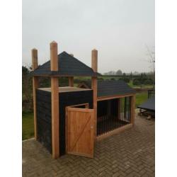 Landelijke douglas hondenkennel / hok maatwerk