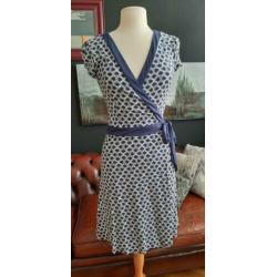 Mooie blauwe retro jurk maat 36/38