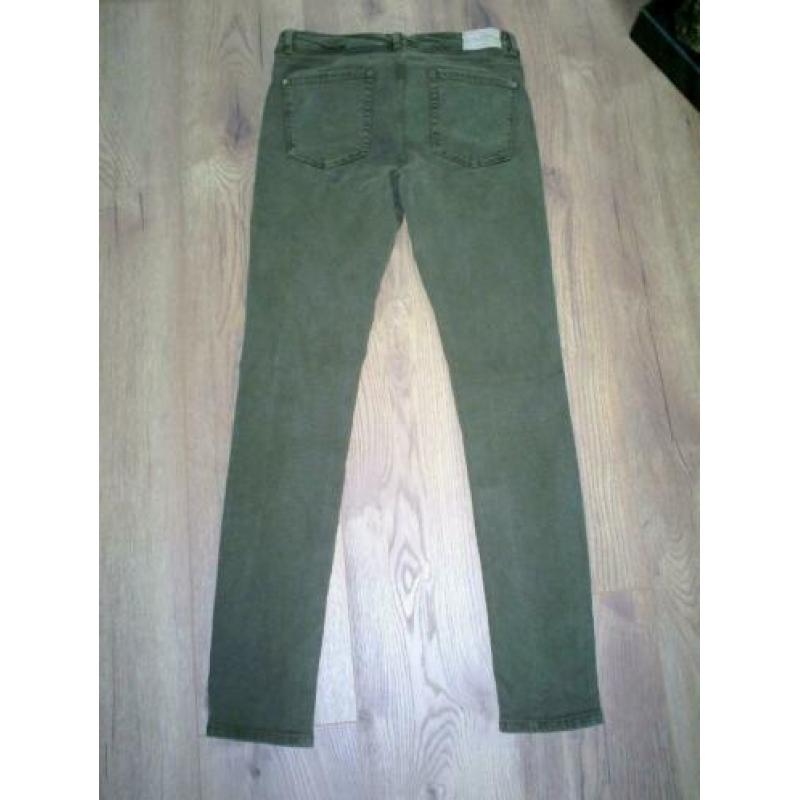 groene ZARA skinny broek mt. 38