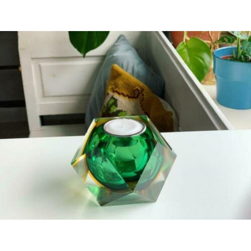 Vintage Retro Tafelaansteker van Glas