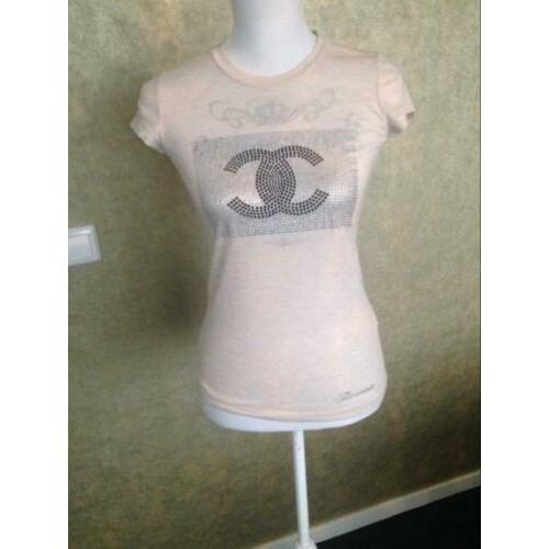 GLAMOROUS beige T-shirtje maat XS