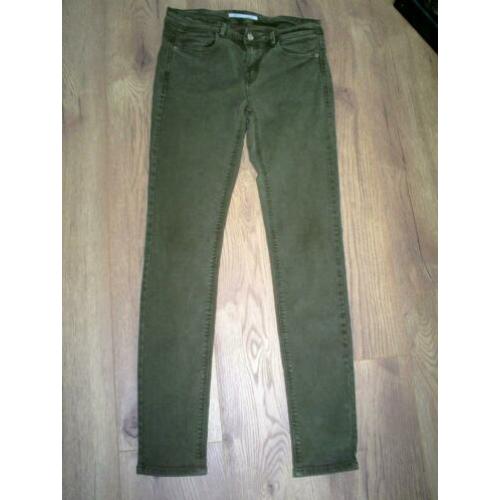 groene ZARA skinny broek mt. 38
