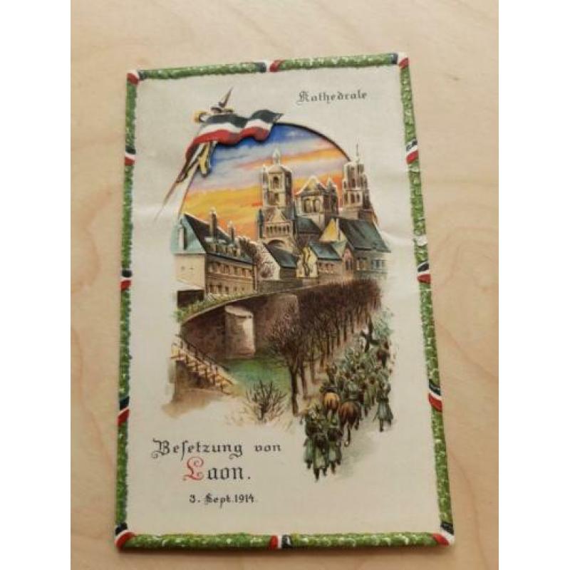 besetzung von Laon wo1 ww1 doorschijnkaart