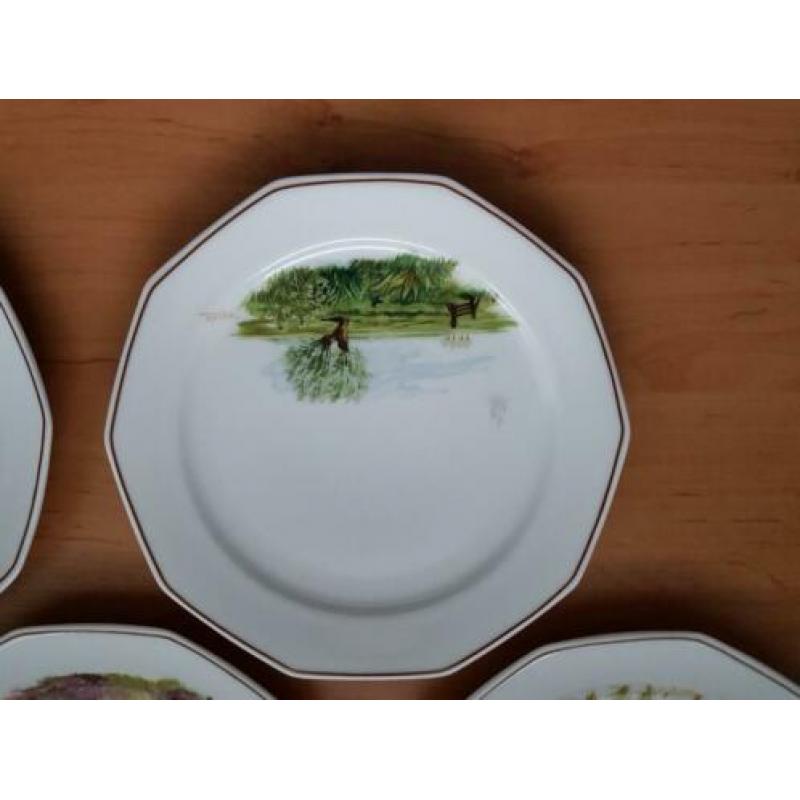 Diverse motieven hollandse landschappen porseleinen bordjes