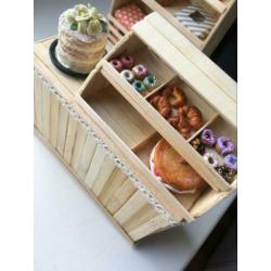 Mini croissantjes 4 stuks - voor poppenhuis of Barbies