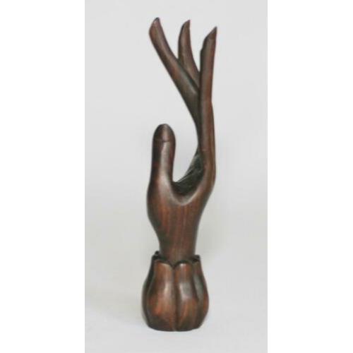 Hand van Boeddha (gaaf) Coromandel hout Hoog 18.5 cm
