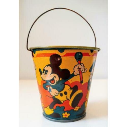 Blikken Mickey Mouse Donald Duck Disney speelgoed emmertje