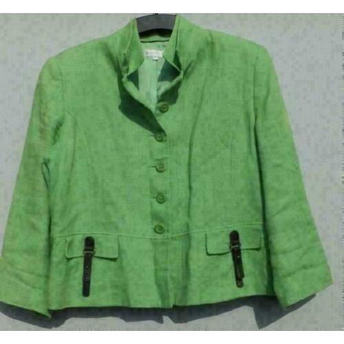 WITTEVEEN gifgroen linnen blazer mt 44