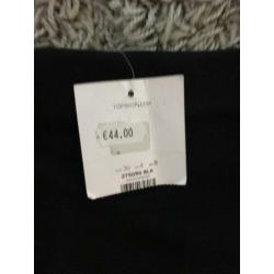 topshop ribbel rok stretch zwart kant s 36 nieuw