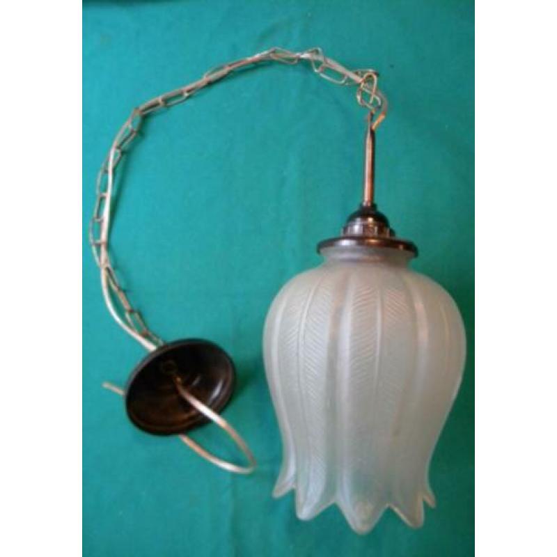 Antieke hanglamp ca 1930 no 102.