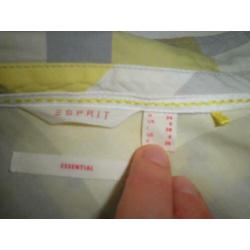 Blouse van Esprit maat XS (34) geel grijs geblokt NIEUW