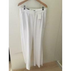 Broek wit wijde pijpen 40 L / crème en jeans Cambio Acne