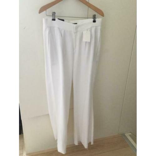 Broek wit wijde pijpen 40 L / crème en jeans Cambio Acne