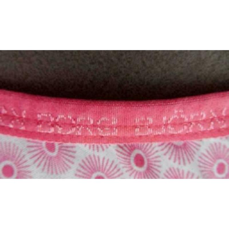 Glad NW roze/wit BJORN BORG stretch top "pluisjes printje" M