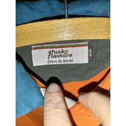 4FF 4 funky flavours polo oranje grijs blauw mt 62/68