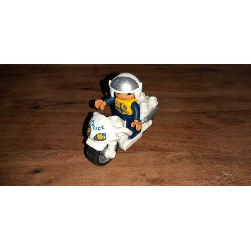 Duplo politie motor, brandweer auto en helikopter, cars