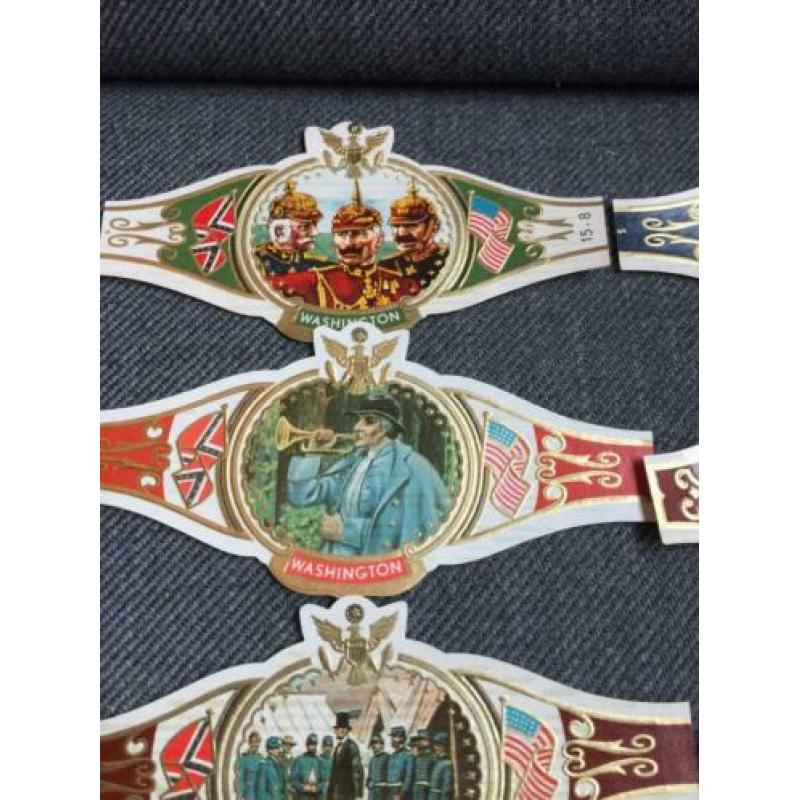 Mooie oude sigarenbandjes Washington