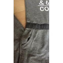 Supergave grijze jumpsuit van sweatstof maat 146/152