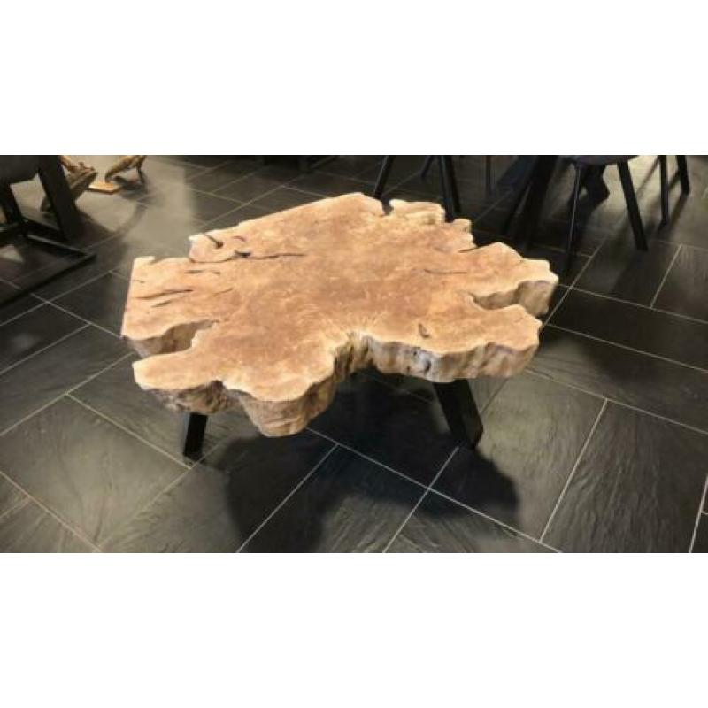 Boomstam salontafel 110 cm