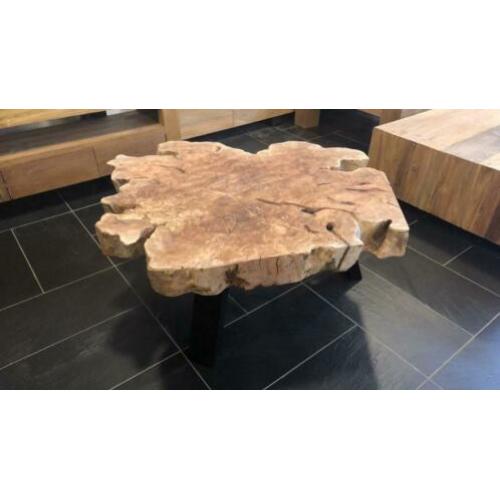 Boomstam salontafel 110 cm