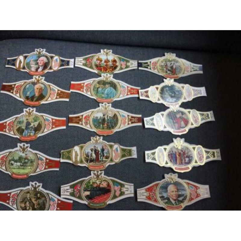 Mooie oude sigarenbandjes Washington