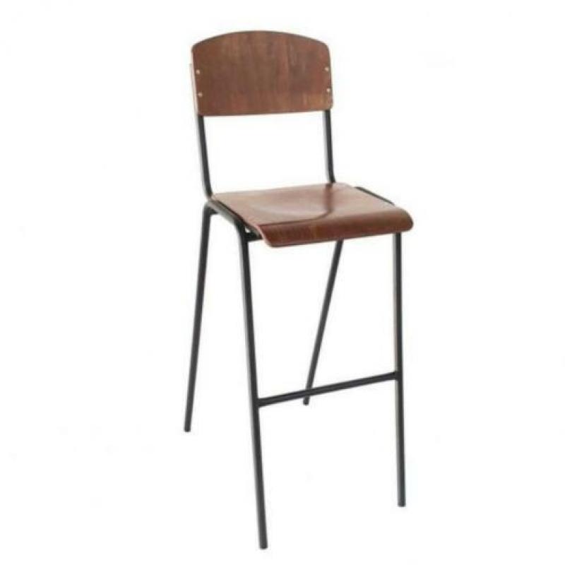 VINTAGE RESTAURANT STOELEN SCHOOLSTOELEN, stoel smokey 308