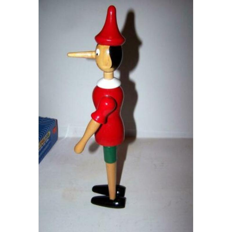 Prachtige flexibele houten Pinokkio. 30cm. Nieuw in doos.