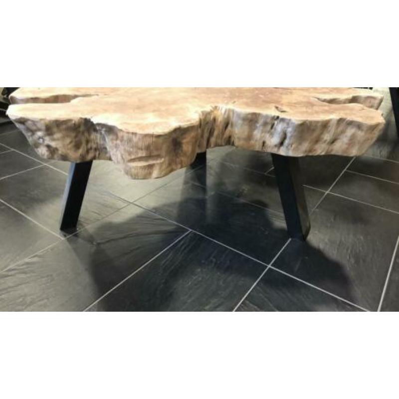Boomstam salontafel 110 cm