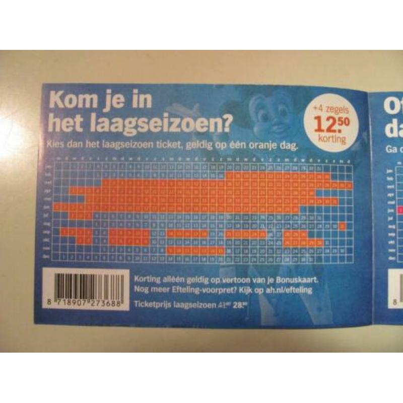 AH volle Efteling ticket korting kaart / Albert Heijn