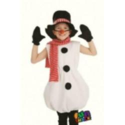 Verkleedkleren:Leuke Sneeuwpop, Sneeuwman 110/116 NIEUW