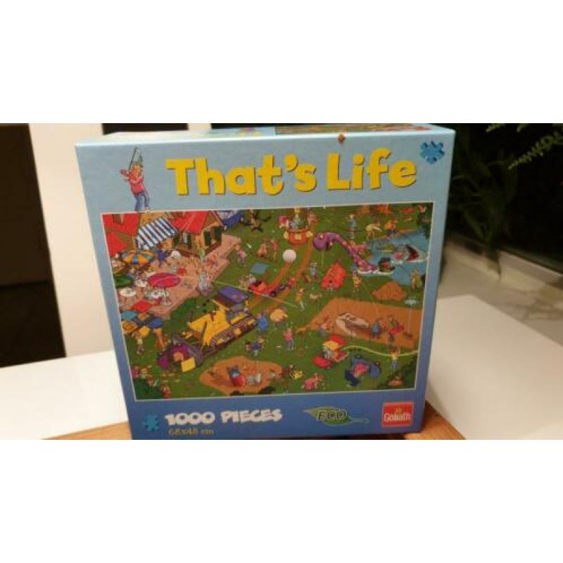 2 puzzels goliath à 1000st Compleet THATS LIFE