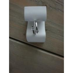 Zinzi damesring zilver/zirkonia's gerodineerd