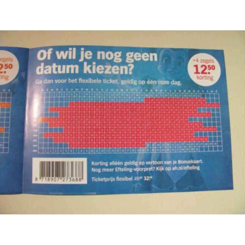AH volle Efteling ticket korting kaart / Albert Heijn