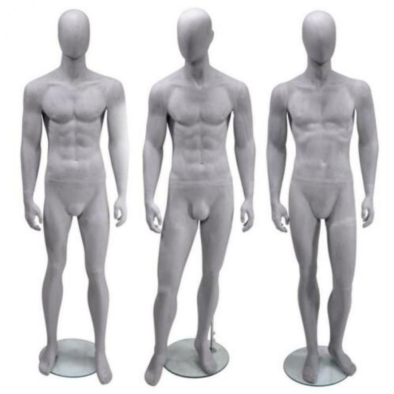 3 heren betonlook paspoppen! 100€ ps (nieuwwaarde 350€ ps)