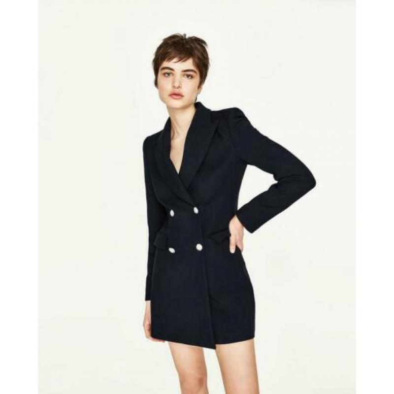 Zara blazerjurk nieuw Zara blazer jurk blauw maat xs nieuw