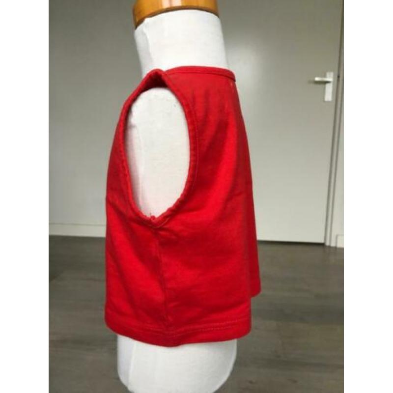 D-ZINE crop top / kort shirt rood mt 110 / 116 netjes ZD