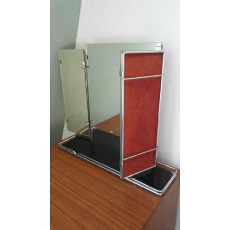 Vintage klapspiegel met plankje € 25,-