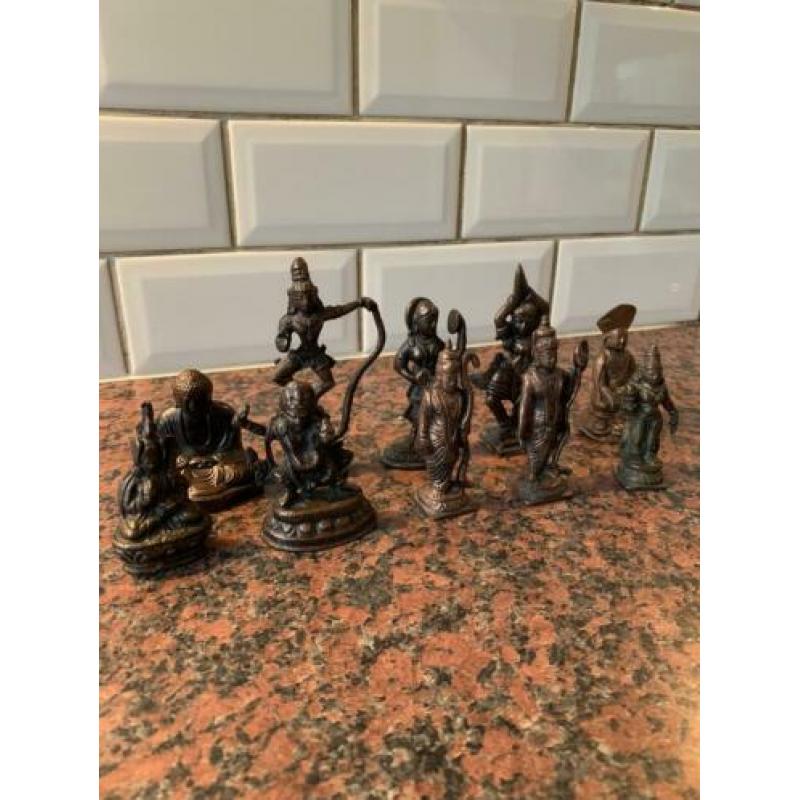 Origineel oude koperen heilige figuren