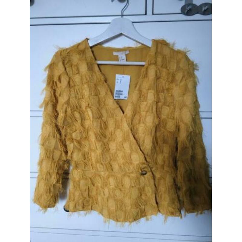 Oker geel vestje en geruite broek! Size: S(36)