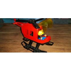 Duplo politie motor, brandweer auto en helikopter, cars